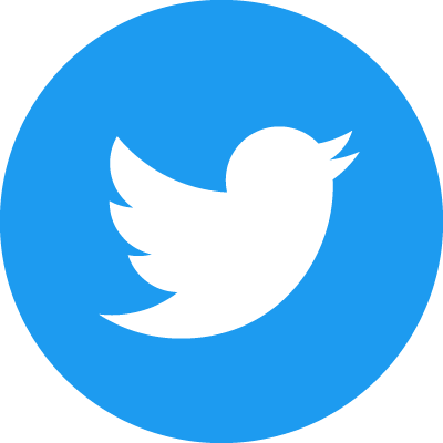 Twitter social icons – circle – blue
